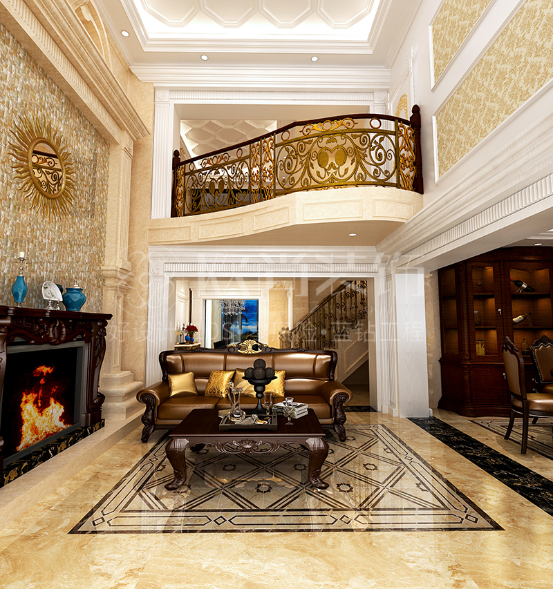 500平欧式豪华别墅豪宅装修效果案例-紫金英郡装修实景图赏析-土巴兔家居室内装修设计效果图