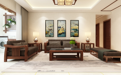 烟台城市人家祥和苑新中式装修效果图