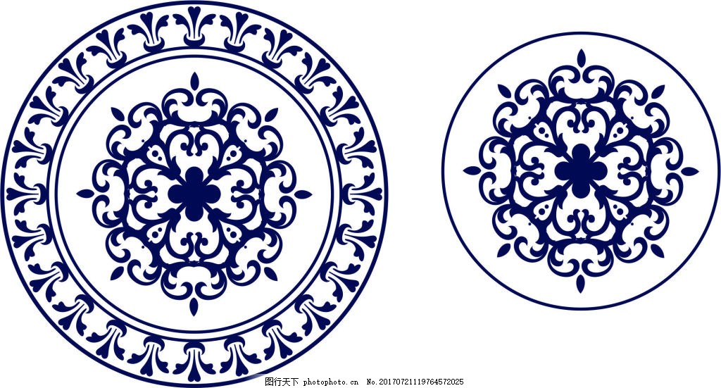 矢量陶瓷盘子套装